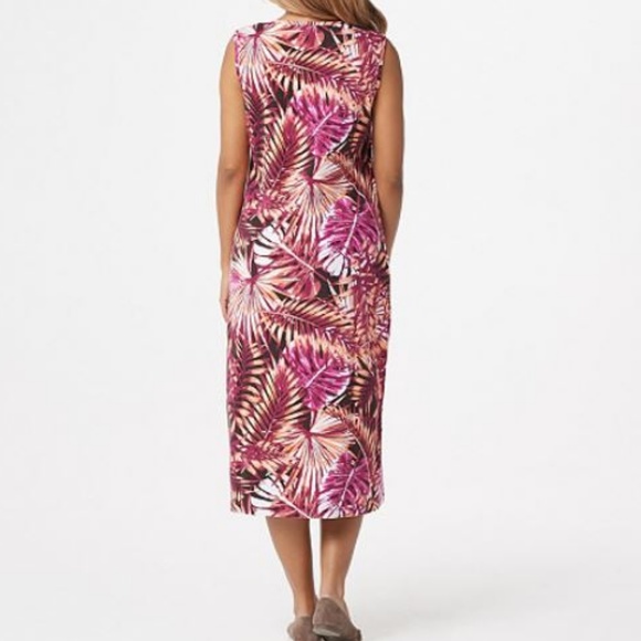 Denim & Co Jersey Sleeveless Midi Dress with Solid Shrug 195 - Picture 3 of 4